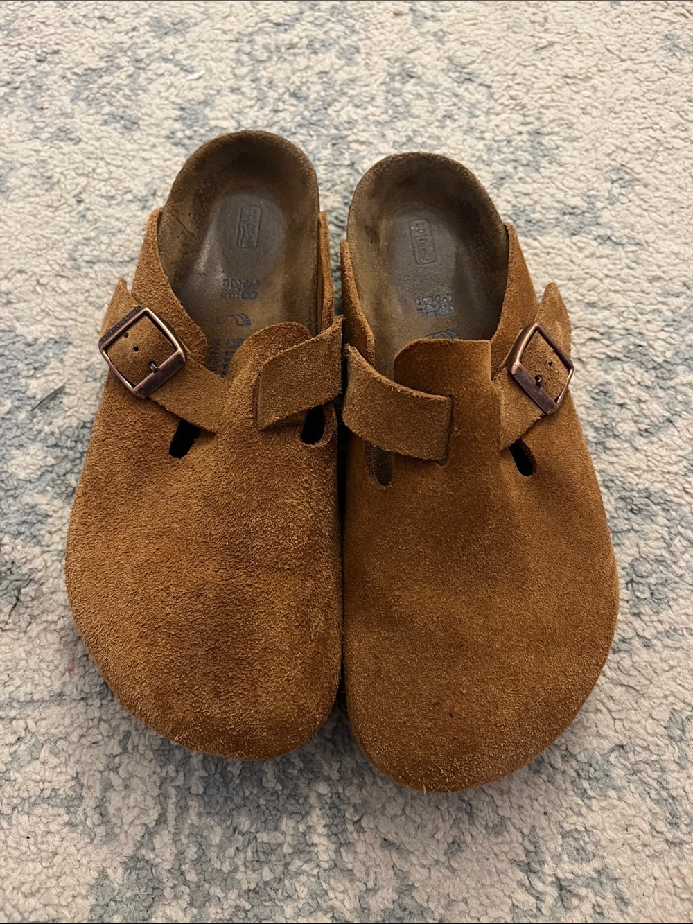 Birkenstock Boston Suede Mink Tan EU Size 38